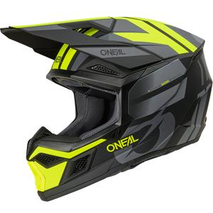 Motocross-Helm O´Neal 3SRS Ride, matt schwarz-grau-fluoreszierend gelb