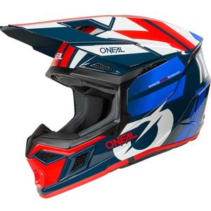 Motocross-Helm O'Neal 3SRS Ride blau-weiß-rot