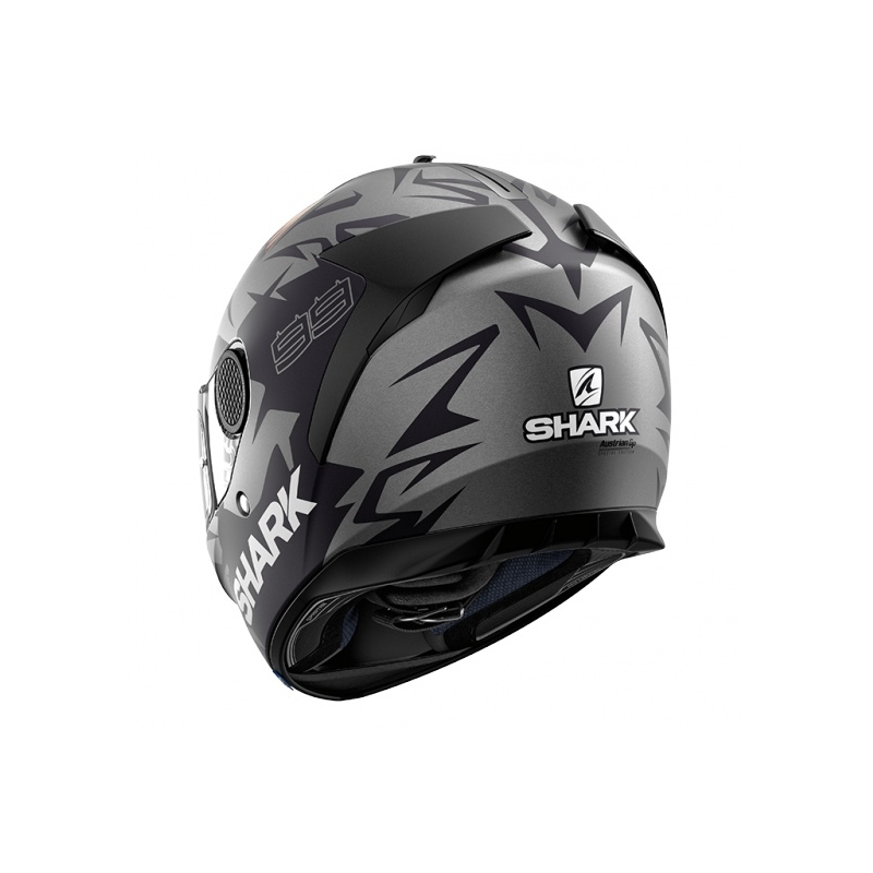 Integralhelm SHARK SPARTAN 1.2 Lorenzo Österreich GP Mat schwarz-grau Ausverkauf