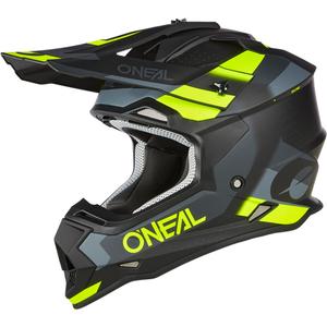 Motocross-Helm O´Neal 2SRS Spyde, matt schwarz-grau-fluoreszierend gelb
