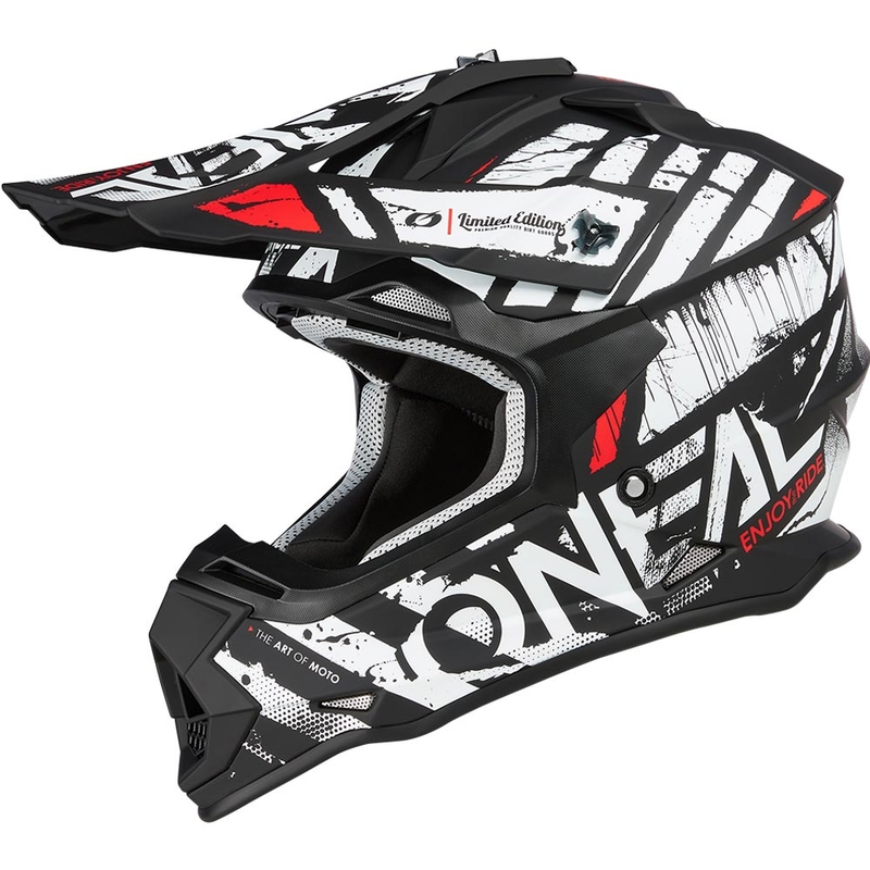 O´Neal 2SRS Glitch Motocross-Helm schwarz-weiß
