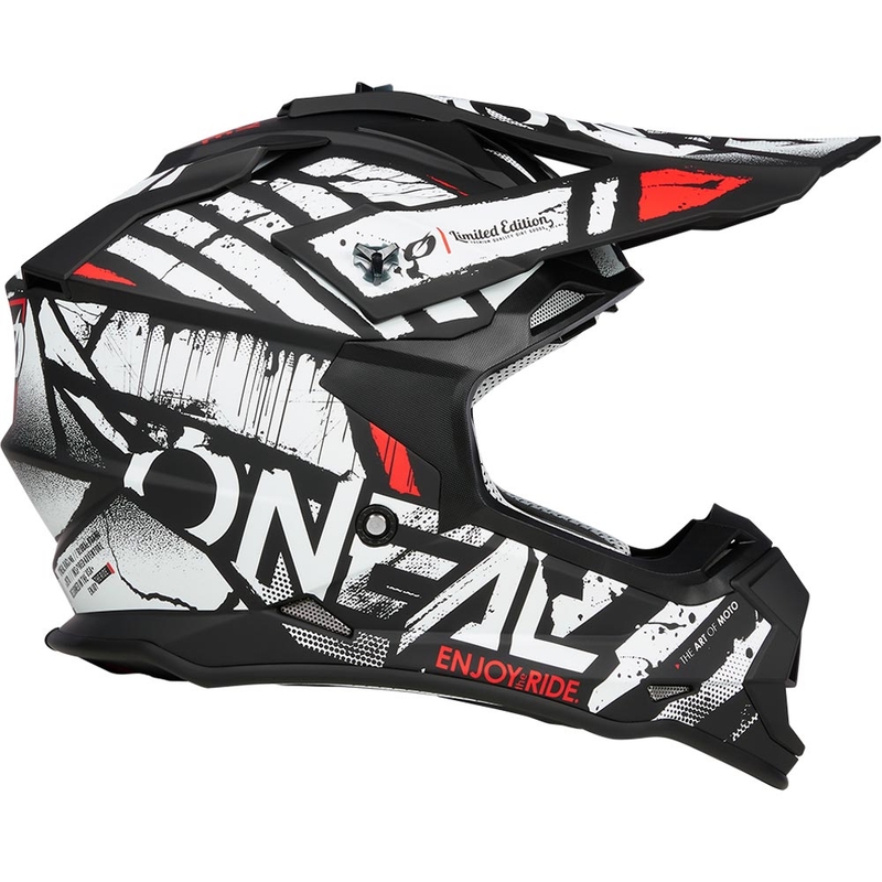 O´Neal 2SRS Glitch Motocross-Helm schwarz-weiß