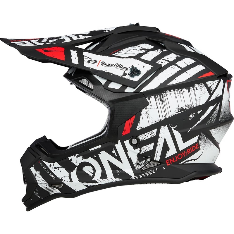 O´Neal 2SRS Glitch Motocross-Helm schwarz-weiß