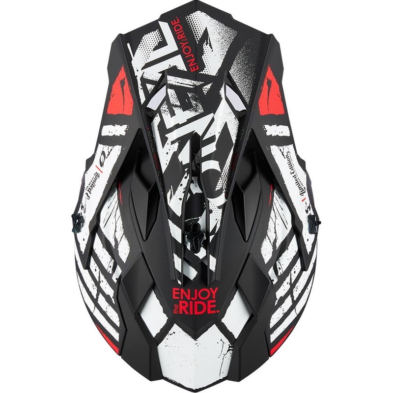 O´Neal 2SRS Glitch Motocross-Helm schwarz-weiß