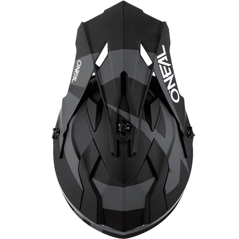 Motocross-Helm O'Neal 2SRS Slick schwarz-grau