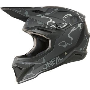 Motocross-Helm O´Neal 1SRS Splash matt schwarz-grau
