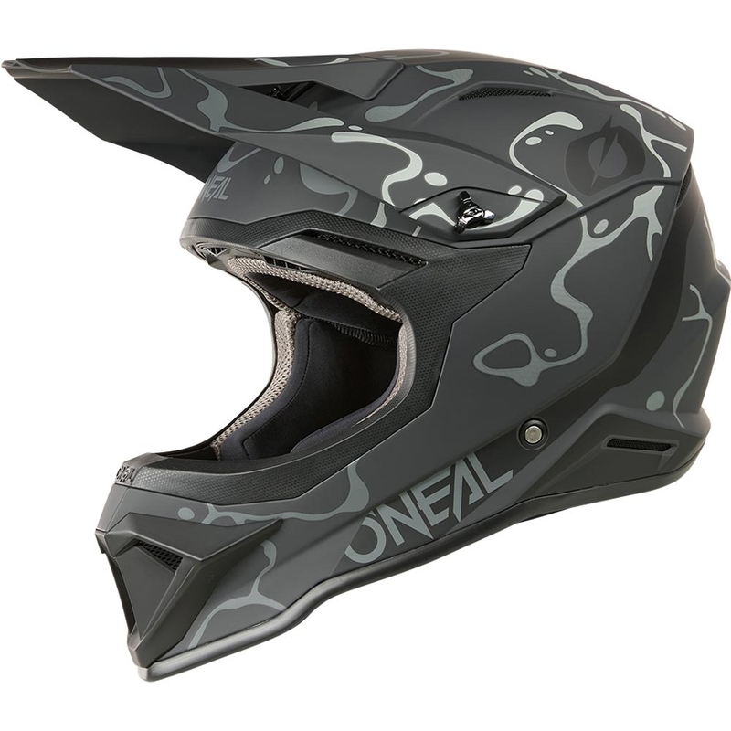 Motocross-Helm O´Neal 1SRS Splash matt schwarz-grau
