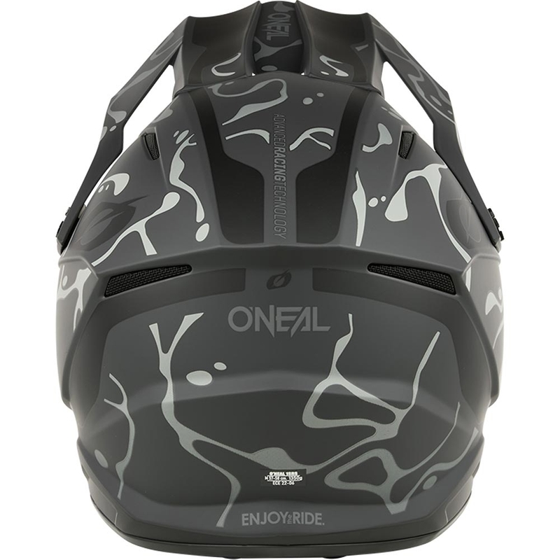 Motocross-Helm O´Neal 1SRS Splash matt schwarz-grau