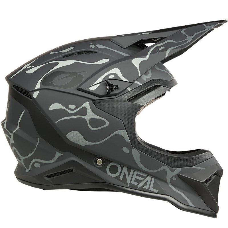 Motocross-Helm O´Neal 1SRS Splash matt schwarz-grau