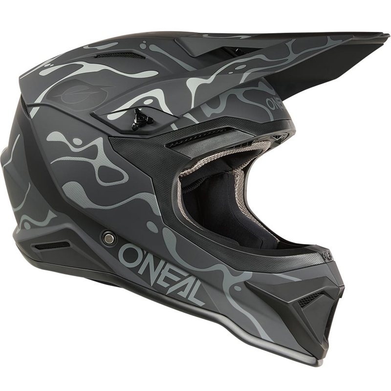 Motocross-Helm O´Neal 1SRS Splash matt schwarz-grau