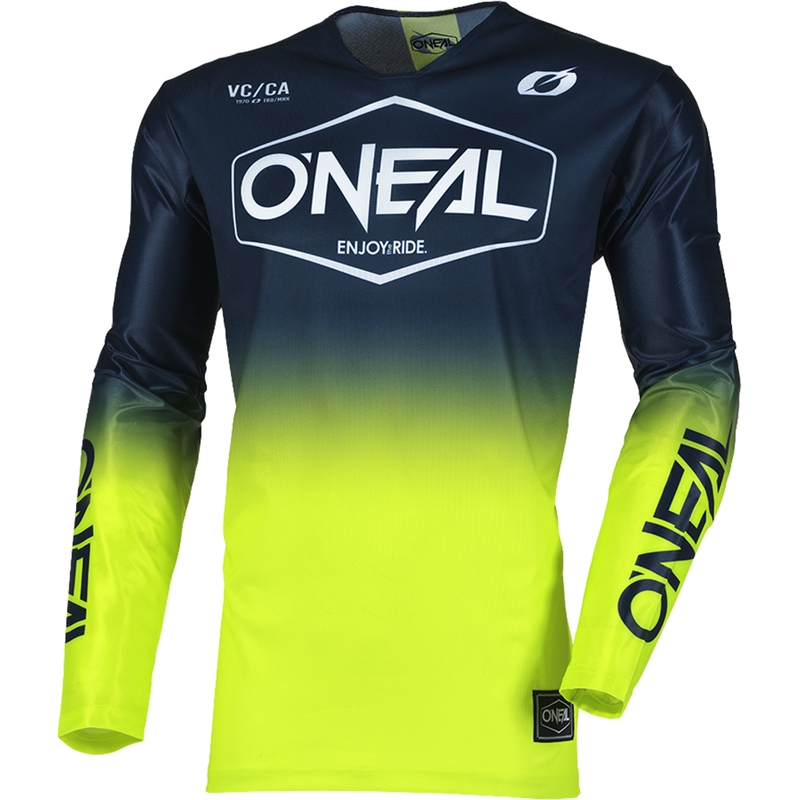 O'Neal Mayhem Hexx Motocross-Trikot blau-fluoreszierend gelb