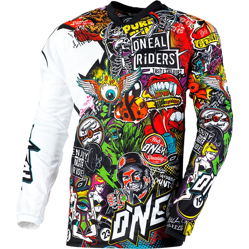 Motocross-Trikot O´Neal Mayhem Crank schwarz-mehrfarbig