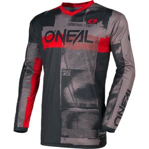 Motocross-Trikot O'Neal Element Roller grau-rot