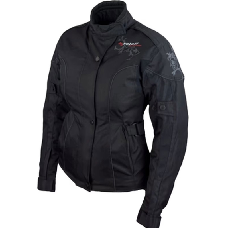 Damen-Motorradjacke Roleff Ladylike, schwarz