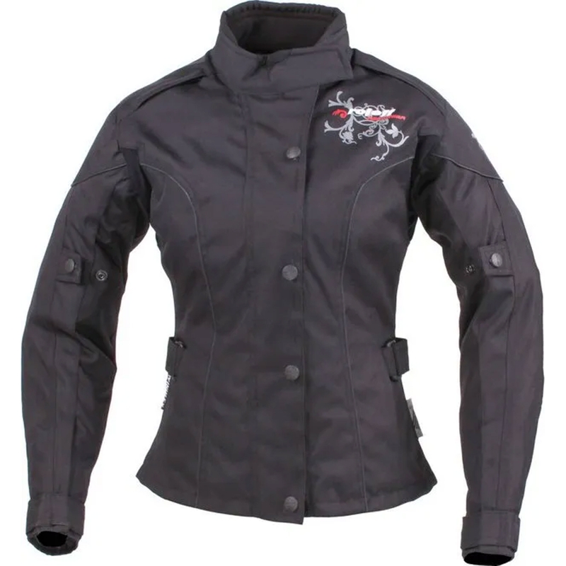 Damen-Motorradjacke Roleff Ladylike, schwarz