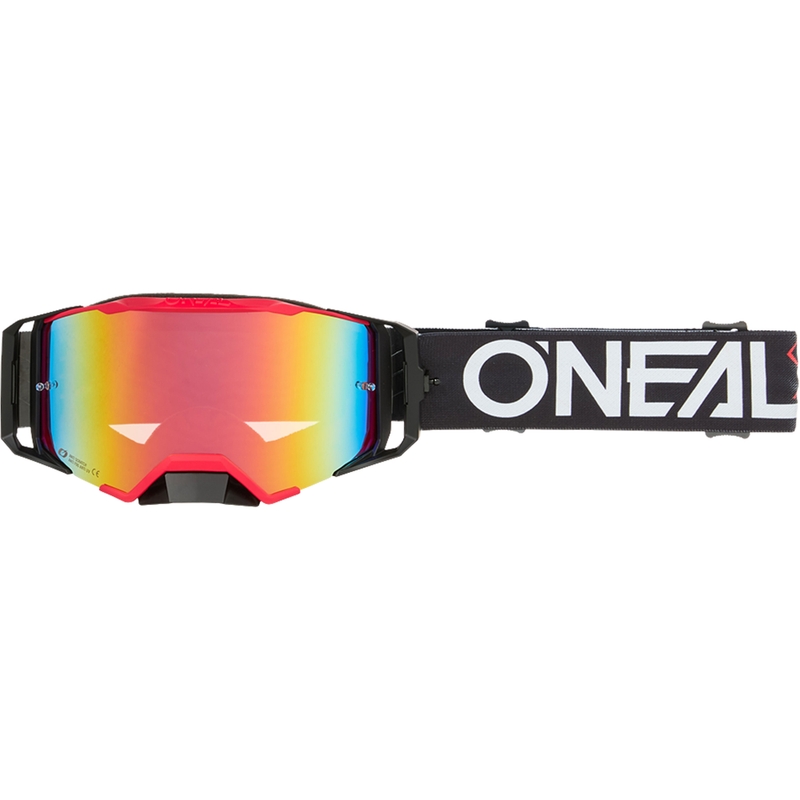 Motocross-Brille O´Neal B-33 Hexa schwarz-rot (iridiumrotes Plexiglas)