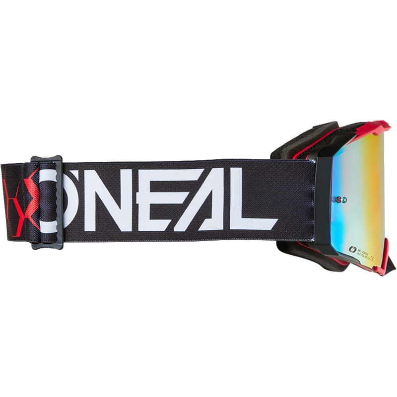 Motocross-Brille O´Neal B-33 Hexa schwarz-rot (iridiumrotes Plexiglas)