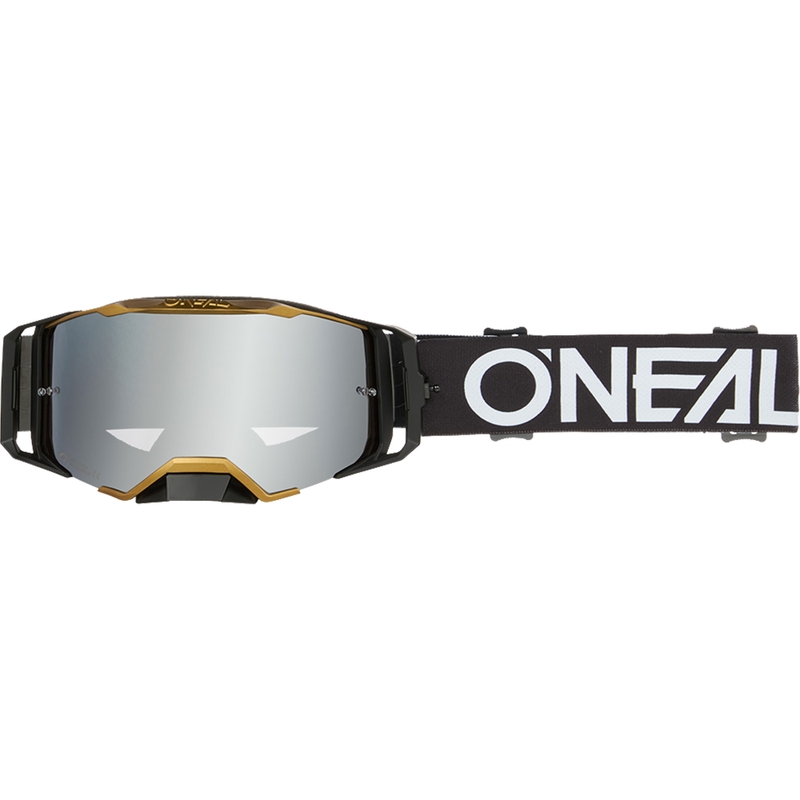 Motocross-Brille O´Neal B-33 Hexa schwarz-gold (silber verspiegeltes Plexiglas)