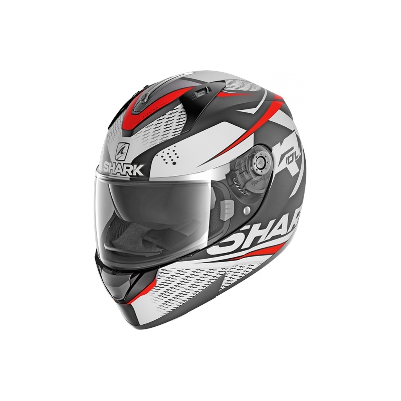Integralhelm SHARK RIDILL 1.2 Stratom Mat grau-weiß-rot