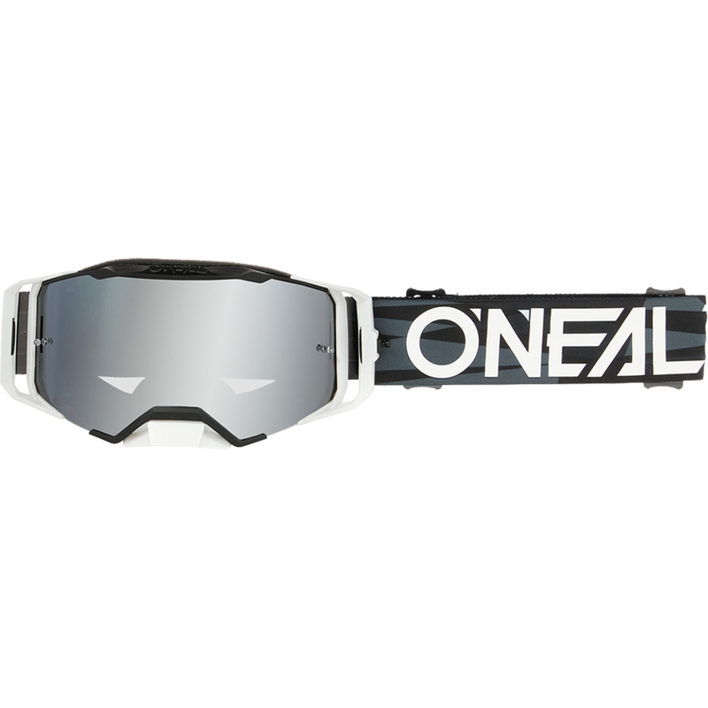 Motocross-Brille O´Neal B-33 Ictus schwarz-weiß (silber verspiegeltes Plexiglas)
