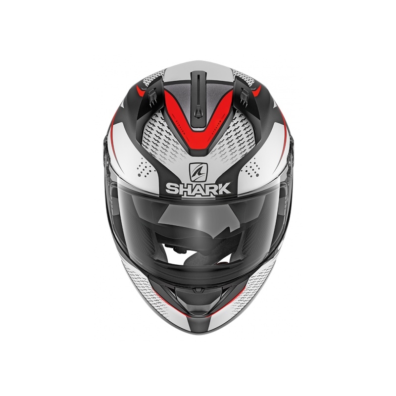 Integralhelm SHARK RIDILL 1.2 Stratom Mat grau-weiß-rot