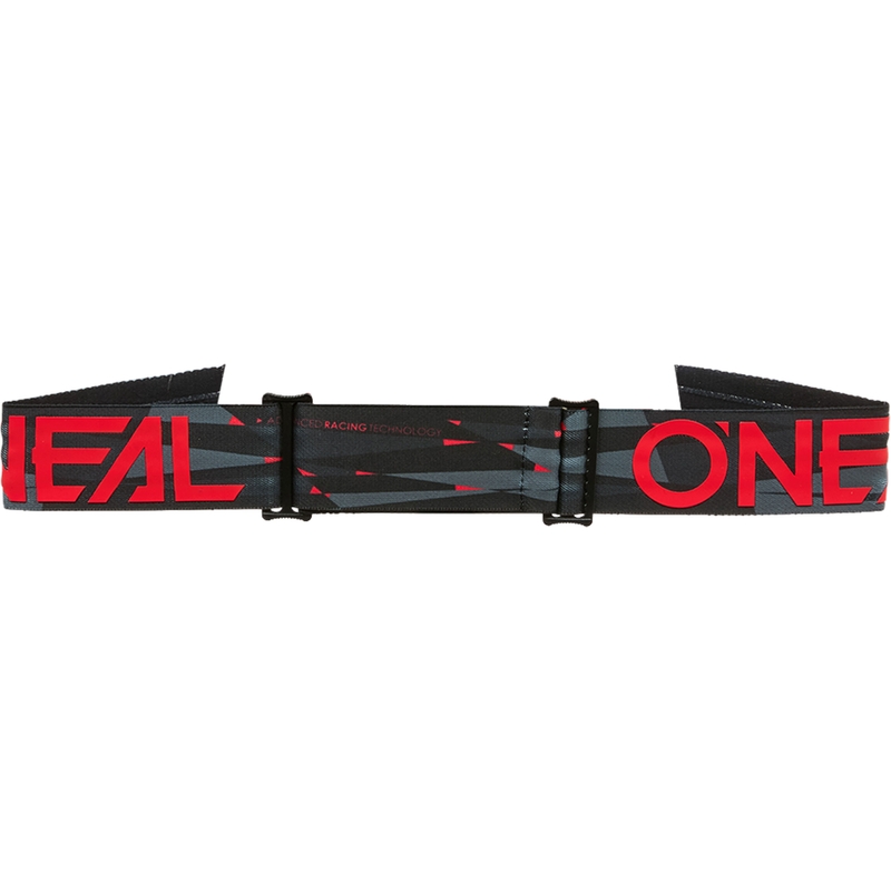 Motocross-Brille O´Neal B-33 Ictus schwarz-rot (graues Plexiglas)