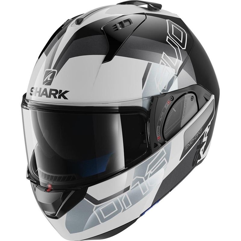 Klapphelm SHARK EVO-ONE 2 Slasher schwarz-weiß-silber