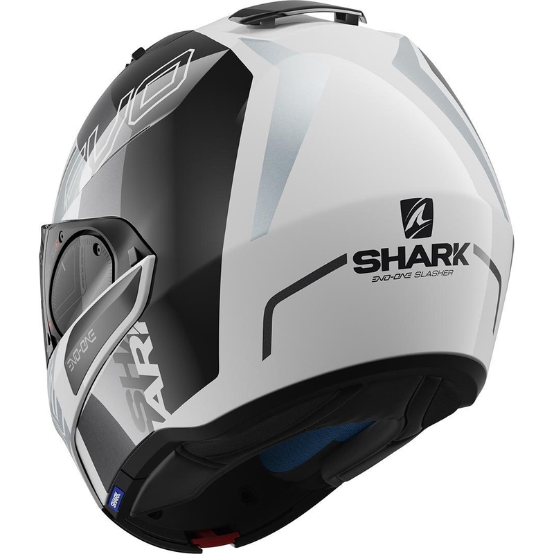 Klapphelm SHARK EVO-ONE 2 Slasher schwarz-weiß-silber