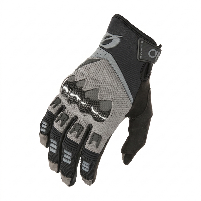 Motocross-Handschuhe O'Neal Butch Carbon CE grau-schwarz