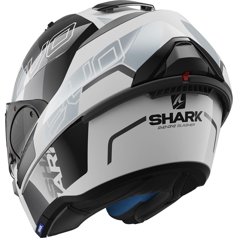 Klapphelm SHARK EVO-ONE 2 Slasher schwarz-weiß-silber