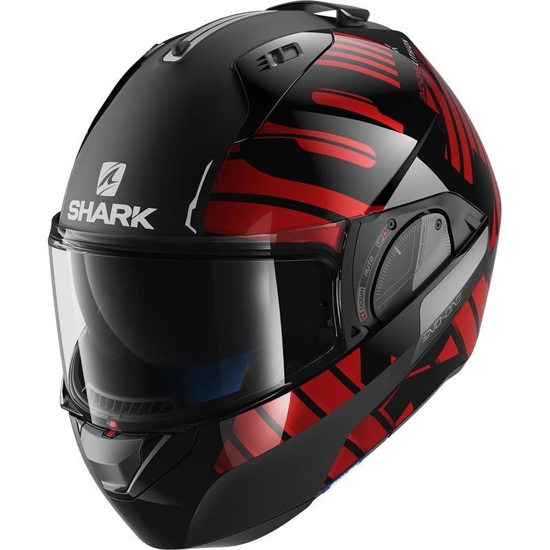 SHARK EVO-ONE 2 Lithion Dual schwarz-roter Kipphelm