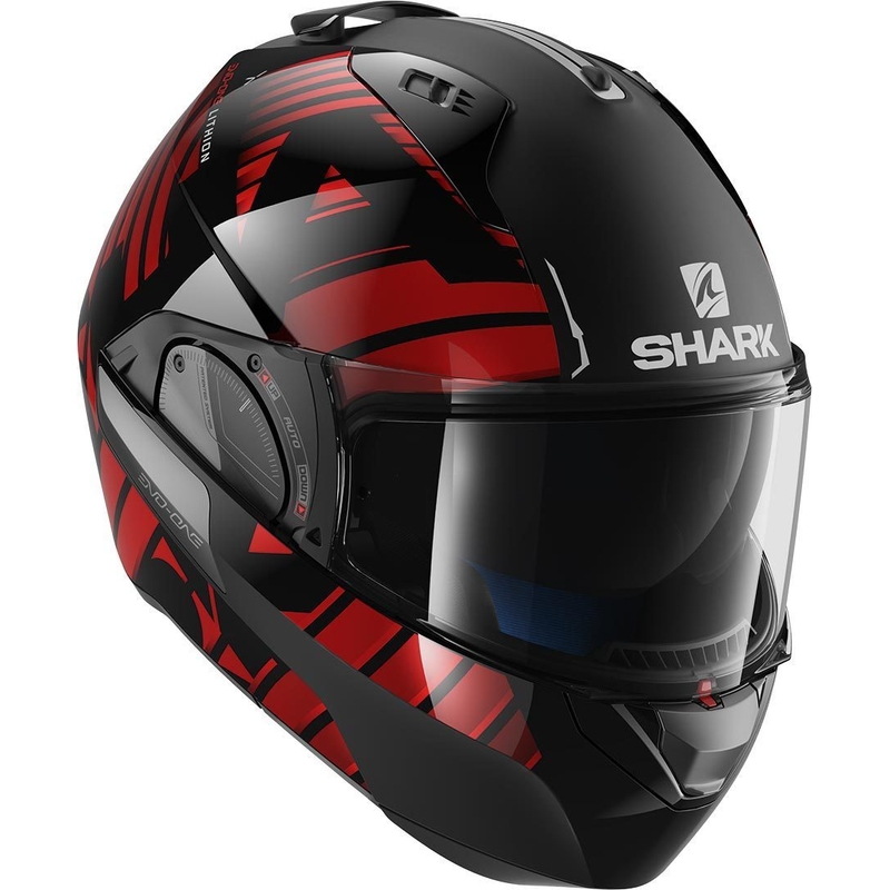 SHARK EVO-ONE 2 Lithion Dual schwarz-roter Kipphelm