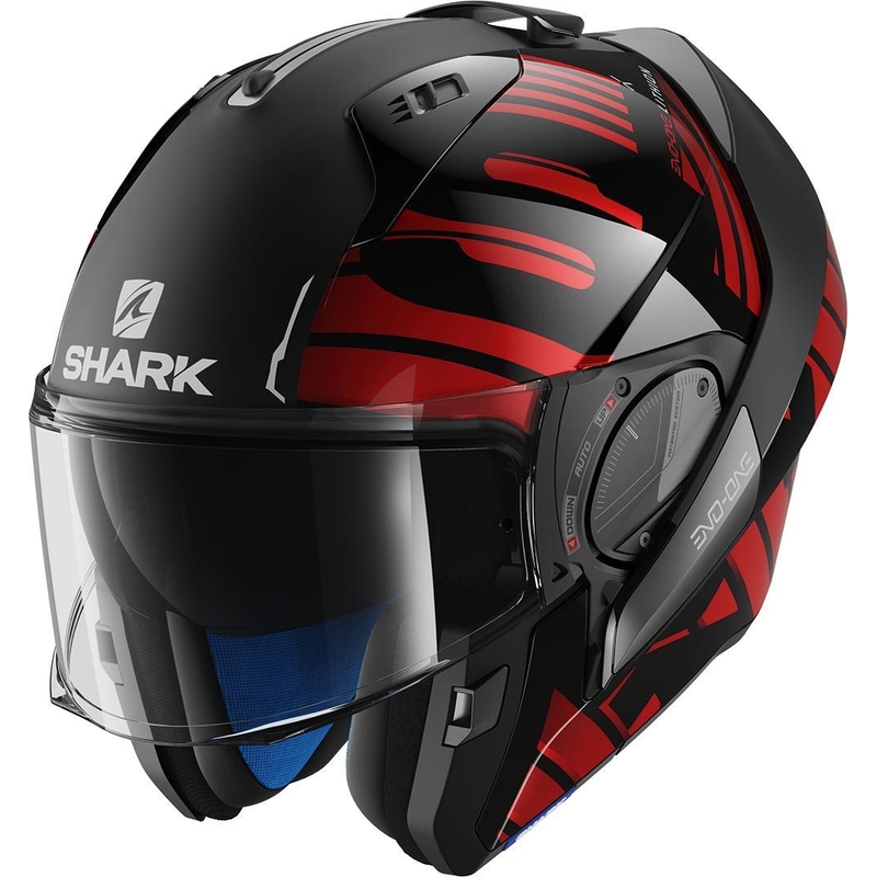 SHARK EVO-ONE 2 Lithion Dual schwarz-roter Kipphelm