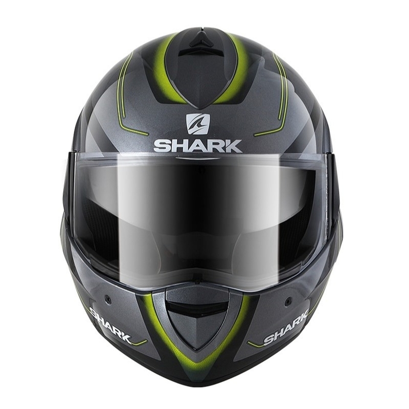 Klapphelm SHARK EVOLINE 3 Hyrium Mat Grau-Schwarz-Gelb Ausverkauf