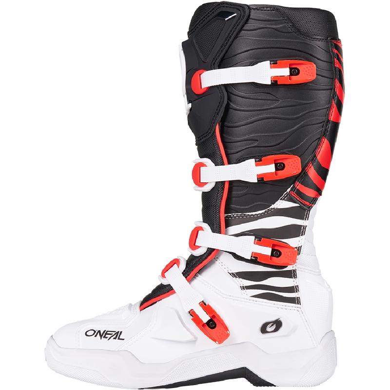 Motocross-Stiefel O'Neal 3SRS Zebra schwarz-weiß-rot