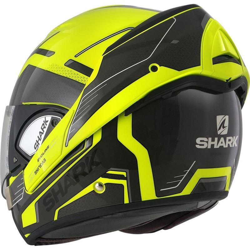 SHARK EVOLINE 3 Hataum schwarz-fluo gelb tipping Helm Ausverkauf