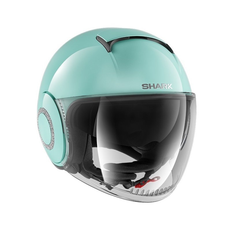 Offener Helm SHARK NANO CRYSTAL von Swarovski grün