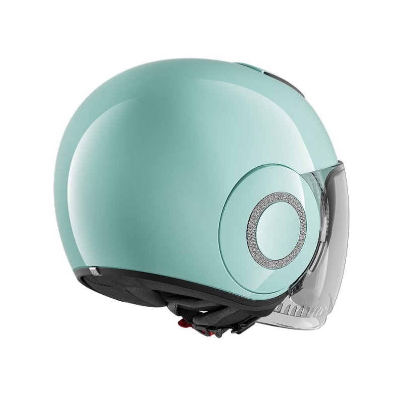 Offener Helm SHARK NANO CRYSTAL von Swarovski grün