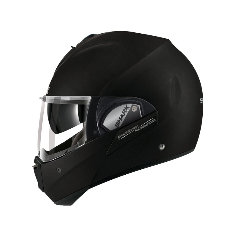 SHARK EVOLINE 3 Uni Mat Schwarz Matte Flip Helm Ausverkauf