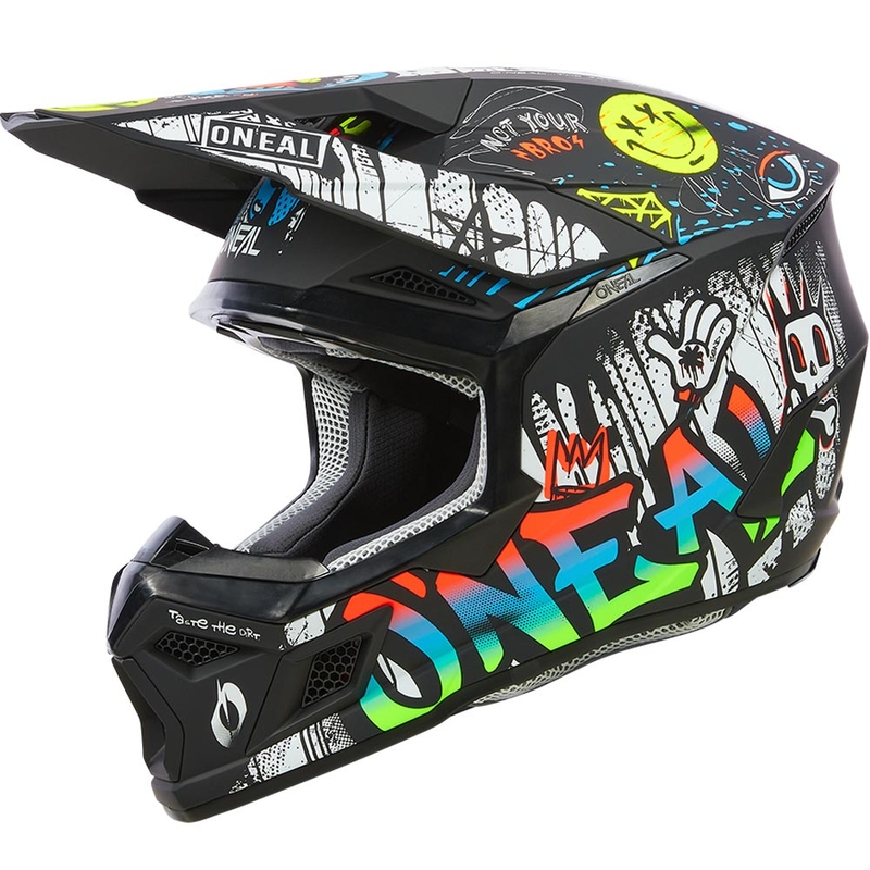 O'Neal 3SRS Rancid Kinder-Motocrosshelm, schwarz-weiß