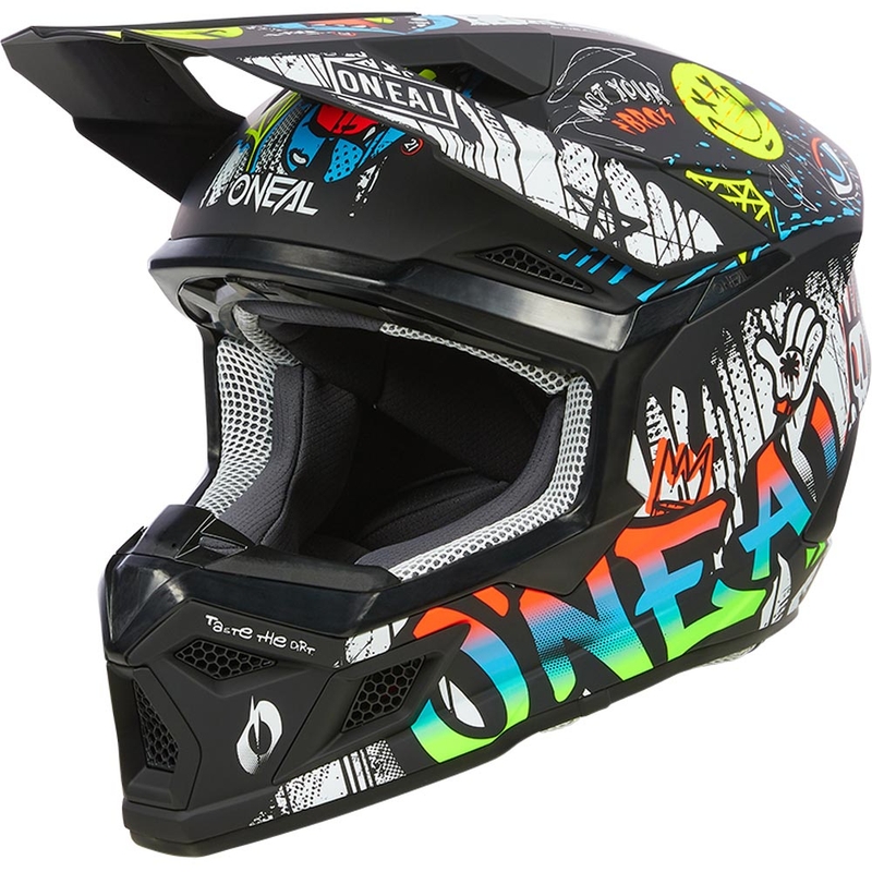 O'Neal 3SRS Rancid Kinder-Motocrosshelm, schwarz-weiß