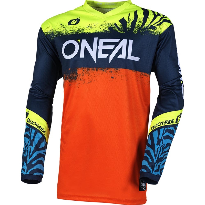 O'Neal Element Shocker Kinder-Motocross-Trikot Blau-Orange