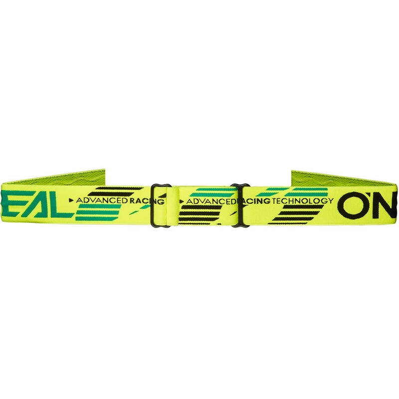 Kinder-Motocrossbrille O'Neal B-10, durchgehend fluoreszierend gelb mit klarem Plexiglas