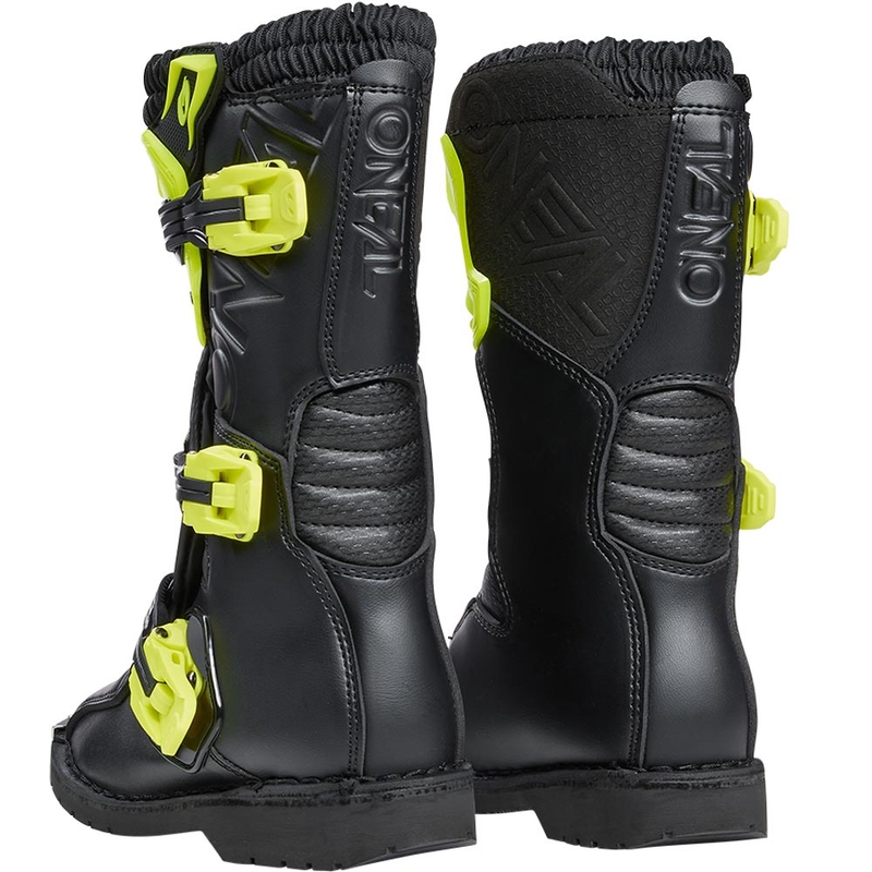 O'Neal Rider PRO Kinder-Motocrossstiefel Schwarz-Fluoreszierendes Gelb