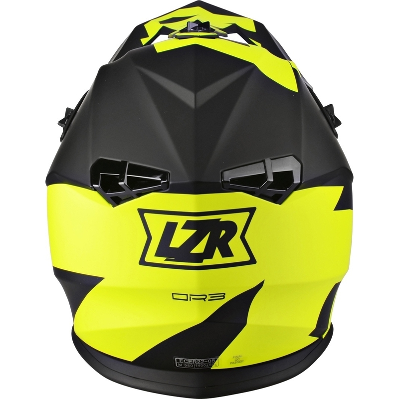 Motocross Motorradhelm Lazer OR-3 Rocky schwarz-fluo gelb