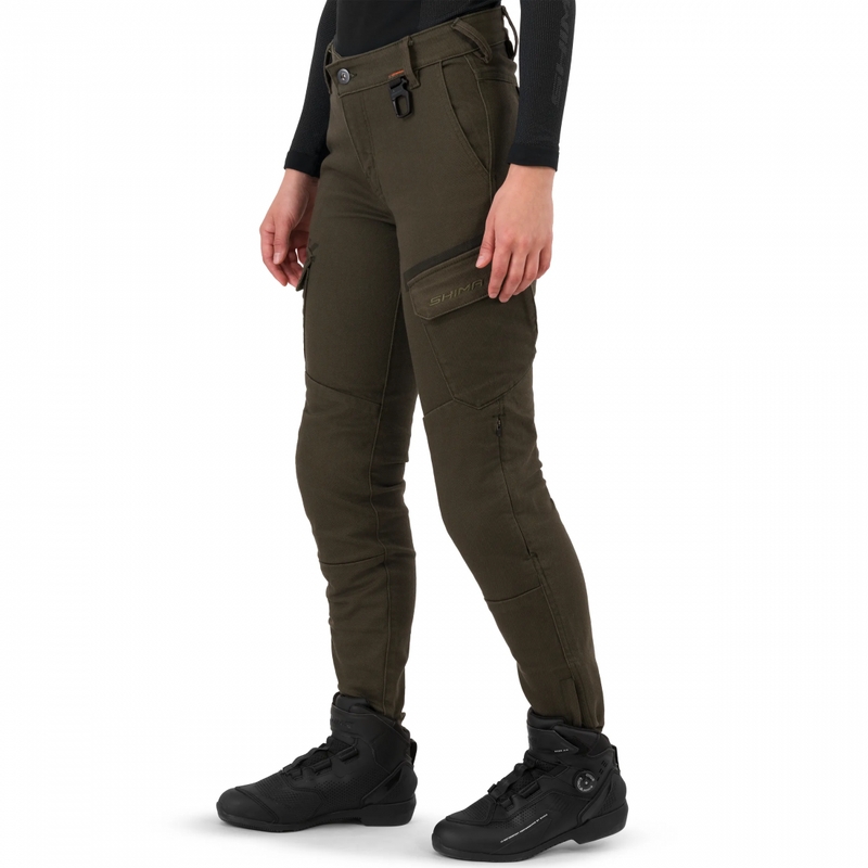 Shima Recon Damen-Motorradjeans grün
