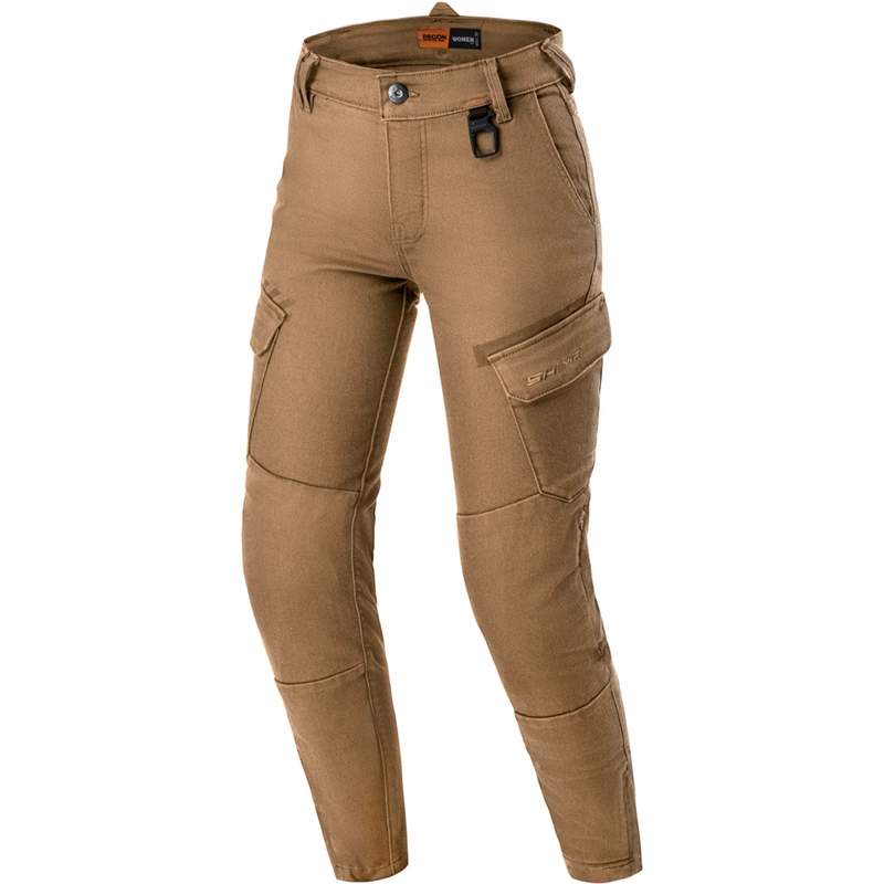 Damen-Motorradjeans, kurz geschnitten, Shima Recon, sandfarben
