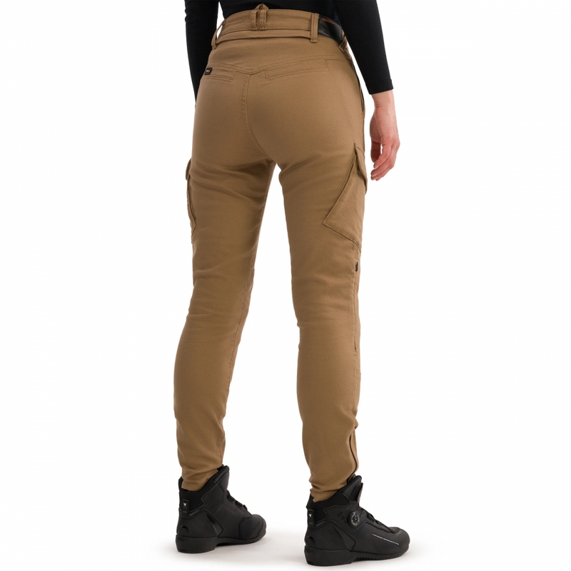 Damen-Motorradjeans, kurz geschnitten, Shima Recon, sandfarben