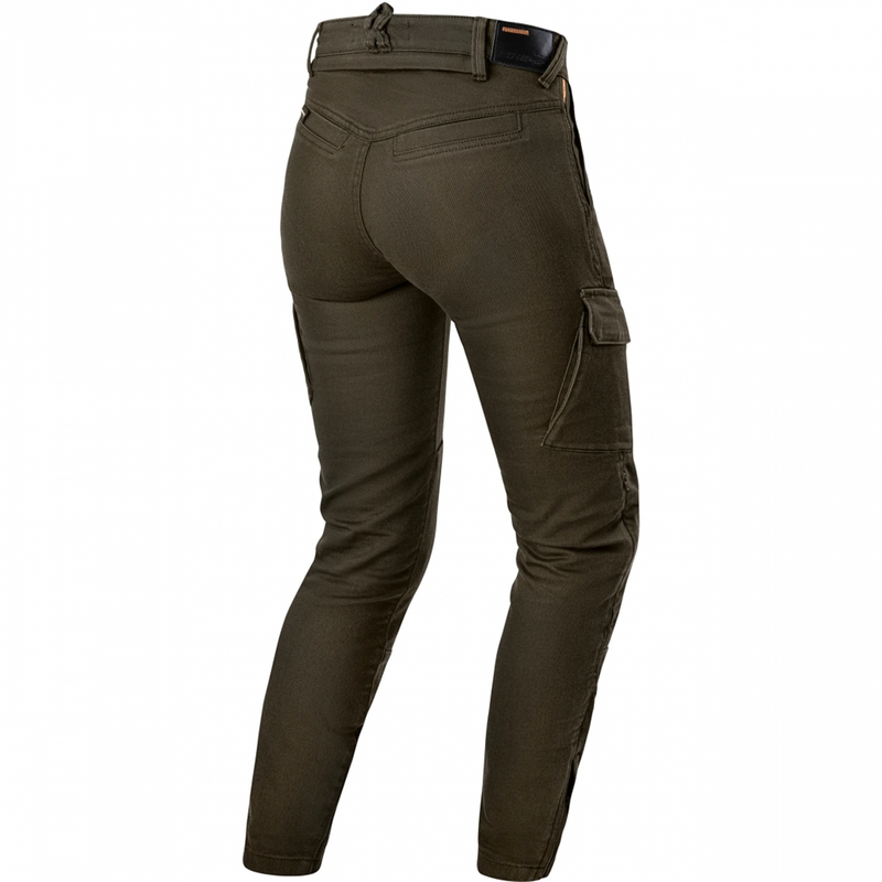 Shima Recon Damen-Motorradjeans in Cropped-Länge, grün