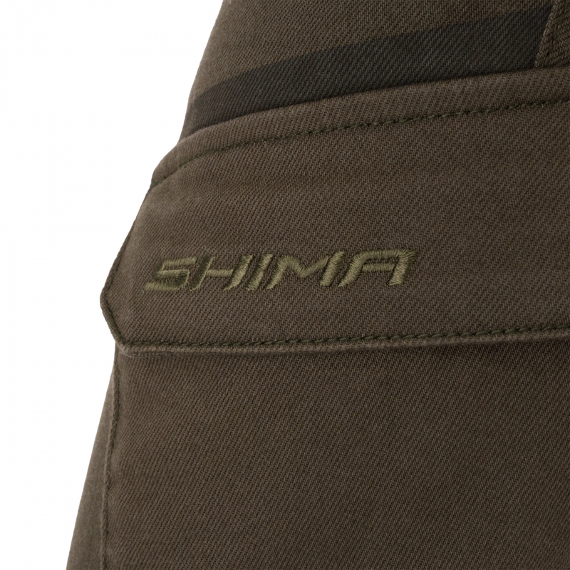 Shima Recon Damen-Motorradjeans in Cropped-Länge, grün